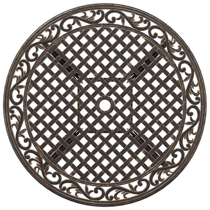 Set da Pranzo per Giardino 5 pcs Bronzo Alluminio | homemem39
