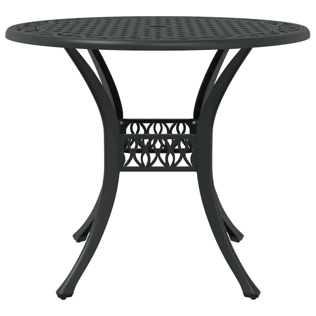 Set da Pranzo per Giardino 5 pcs Nero Alluminio | homemem39