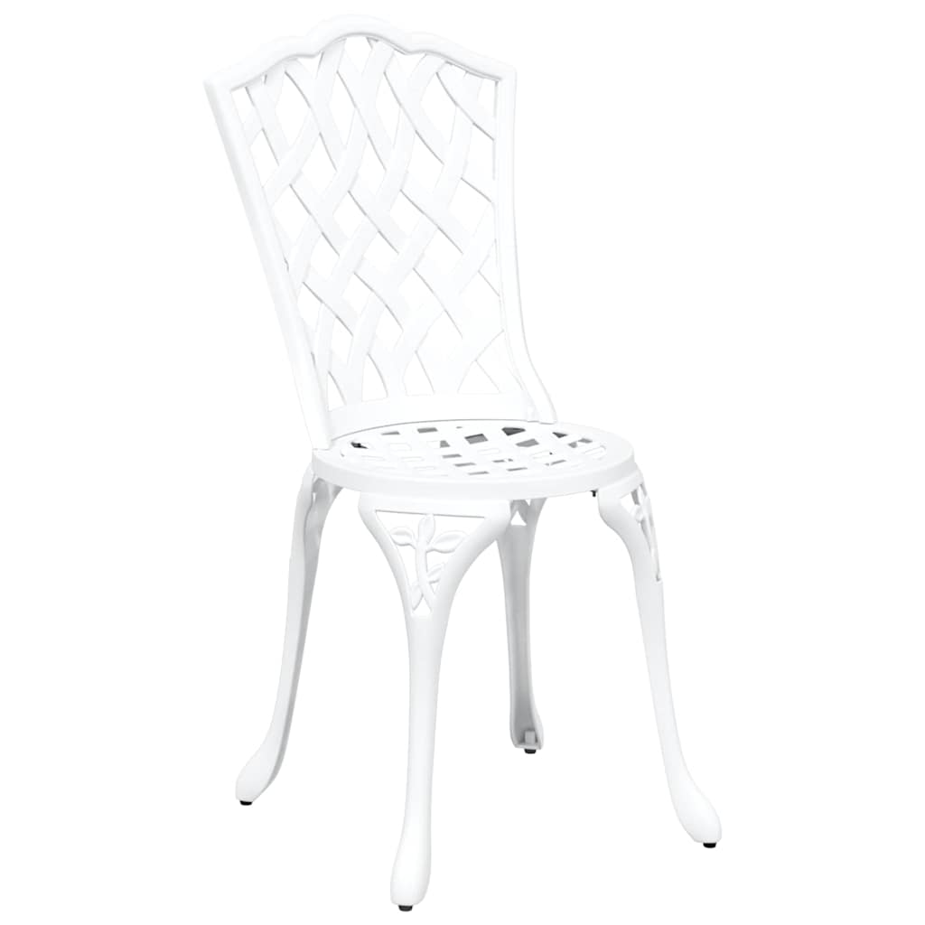 Set da Pranzo per Giardino 5 pcs Bianco Alluminio | homemem39
