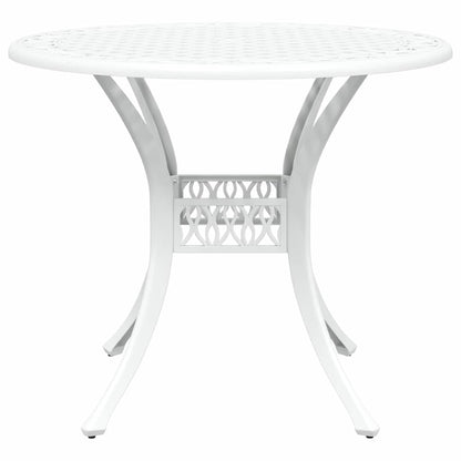 Set da Pranzo per Giardino 5 pcs Bianco Alluminio | homemem39