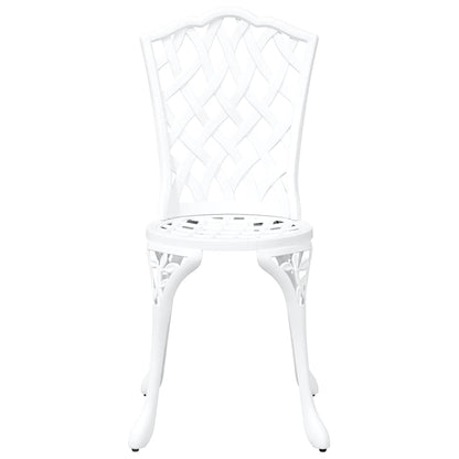 Set da Pranzo per Giardino 5 pcs Bianco Alluminio | homemem39