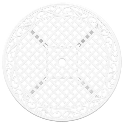 Set da Pranzo per Giardino 5 pcs Bianco Alluminio | homemem39