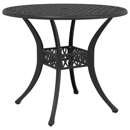 Set da Pranzo per Giardino 7 pcs Nero Alluminio | homemem39