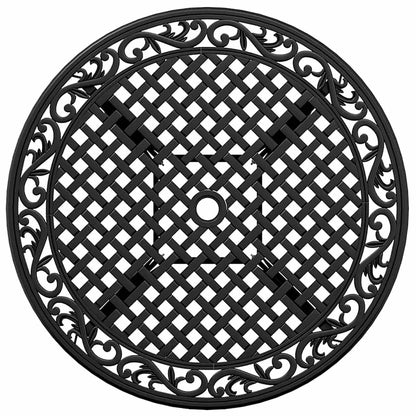 Set da Pranzo per Giardino 5 pcs Nero Alluminio | homemem39