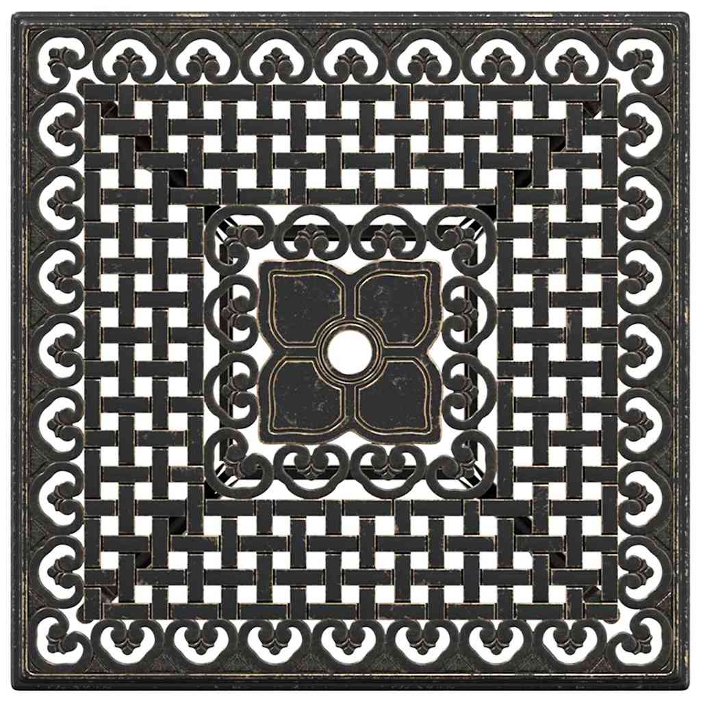 Set di Tavolo da Giardino 5 pcs Bronzo Alluminio pressofuso | homemem39