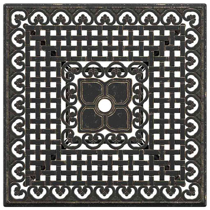Set di Tavolo da Giardino 3 pcs Bronzo Alluminio pressofuso | homemem39