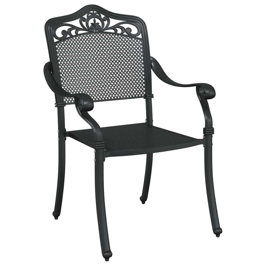 Set di Tavolo da Giardino 3 pcs Nero Alluminio pressofuso | homemem39