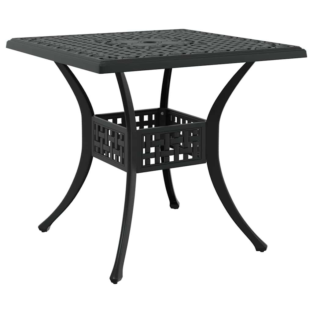 Set di Tavolo da Giardino 3 pcs Nero Alluminio pressofuso | homemem39