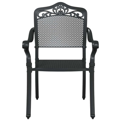 Set di Tavolo da Giardino 3 pcs Nero Alluminio pressofuso