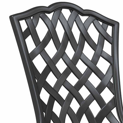Set di Tavolo da Giardino 3 pcs Nero Alluminio pressofuso | homemem39