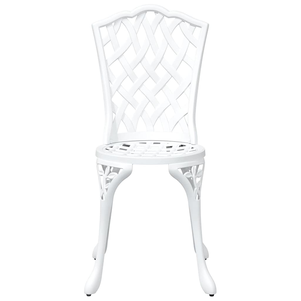 Set di Tavolo da Giardino 3 pcs Bianco Alluminio pressofuso | homemem39