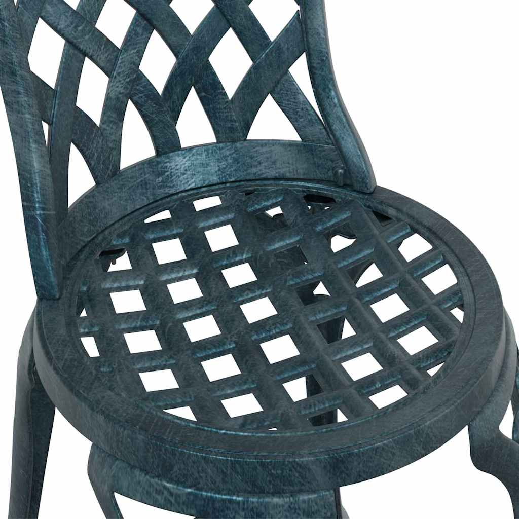 Set di Tavolo da Giardino 3 pcs Verde Alluminio pressofuso