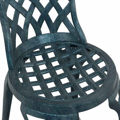 Set di Tavolo da Giardino 3 pcs Verde Alluminio pressofuso
