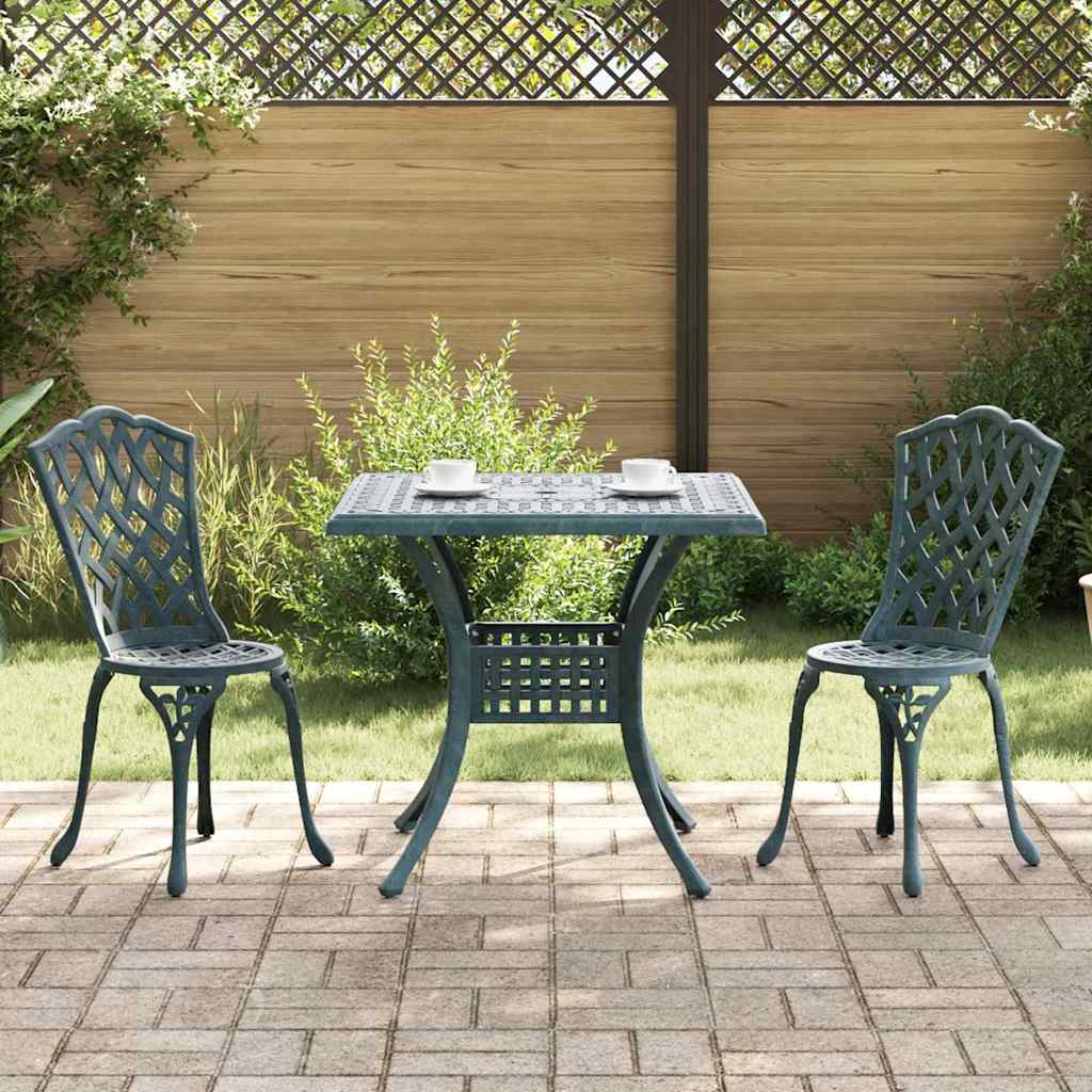 Set di Tavolo da Giardino 3 pcs Verde Alluminio pressofuso | homemem39