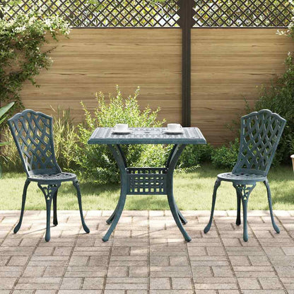 Set di Tavolo da Giardino 3 pcs Verde Alluminio pressofuso | homemem39