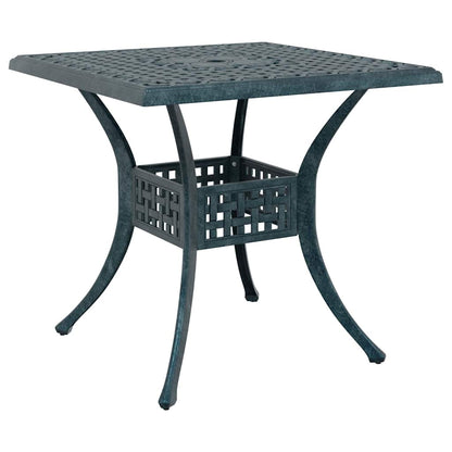 Set di Tavolo da Giardino 3 pcs Verde Alluminio pressofuso