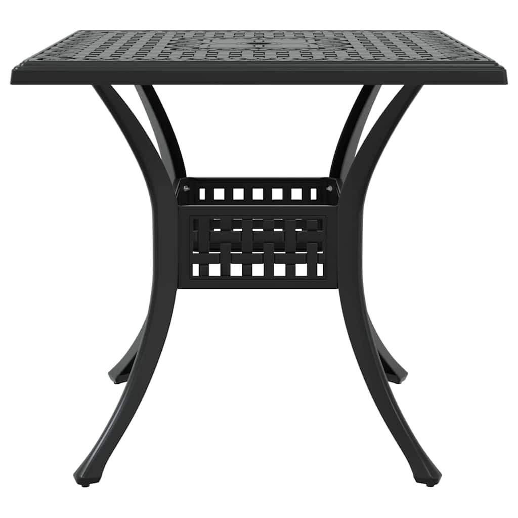 Set di Tavolo da Giardino 5 pcs Nero Alluminio pressofuso | homemem39