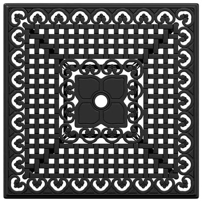 Set di Tavolo da Giardino 5 pcs Nero Alluminio pressofuso | homemem39