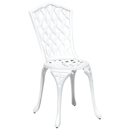 Set di Tavolo da Giardino 5 pcs Bianco Alluminio pressofuso | homemem39