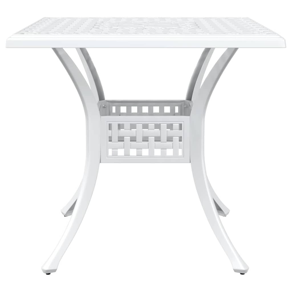 Set di Tavolo da Giardino 5 pcs Bianco Alluminio pressofuso | homemem39