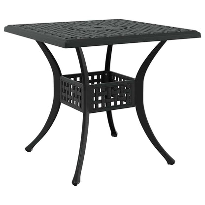 Set di Tavolo da Giardino 5 pcs Nero Alluminio pressofuso | homemem39