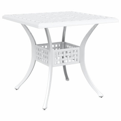 Set di Tavolo da Giardino 5 pcs Bianco Alluminio pressofuso | homemem39