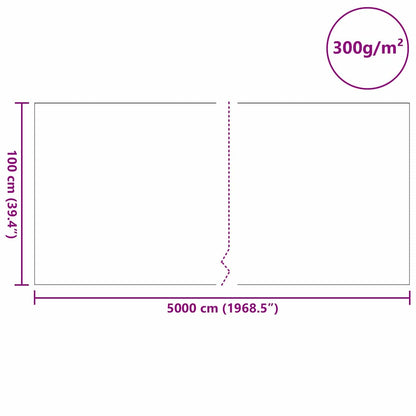 Tessuto per Laghetti Grigio 1 x 50 m Poliestere e Cotone