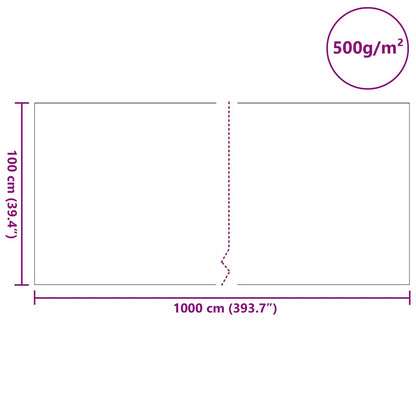 Tessuto per Laghetti Grigio 1 x 10 m Poliestere e Cotone
