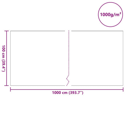 Tessuto per Laghetti Grigio 1 x 10 m Poliestere e Cotone