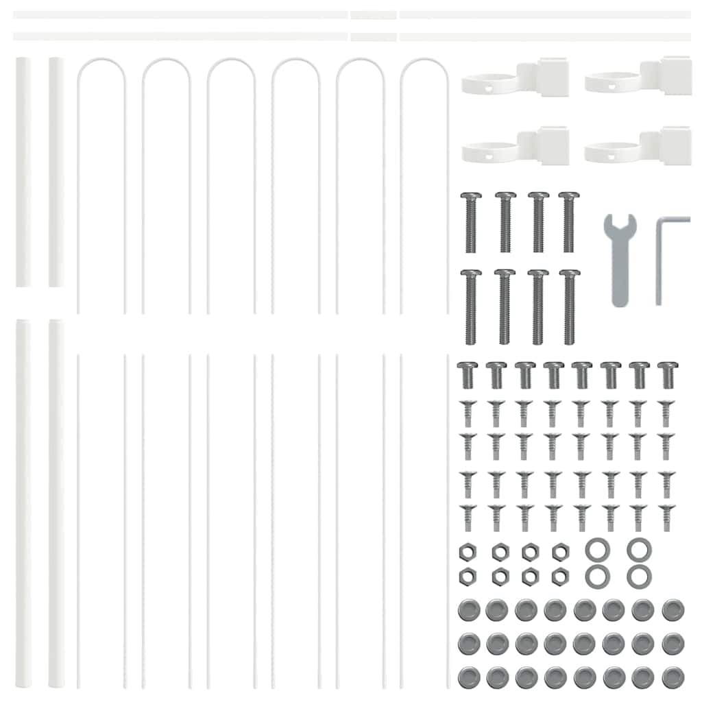 Recinzione per Giardino Bianco 1,7 x 1,5 m