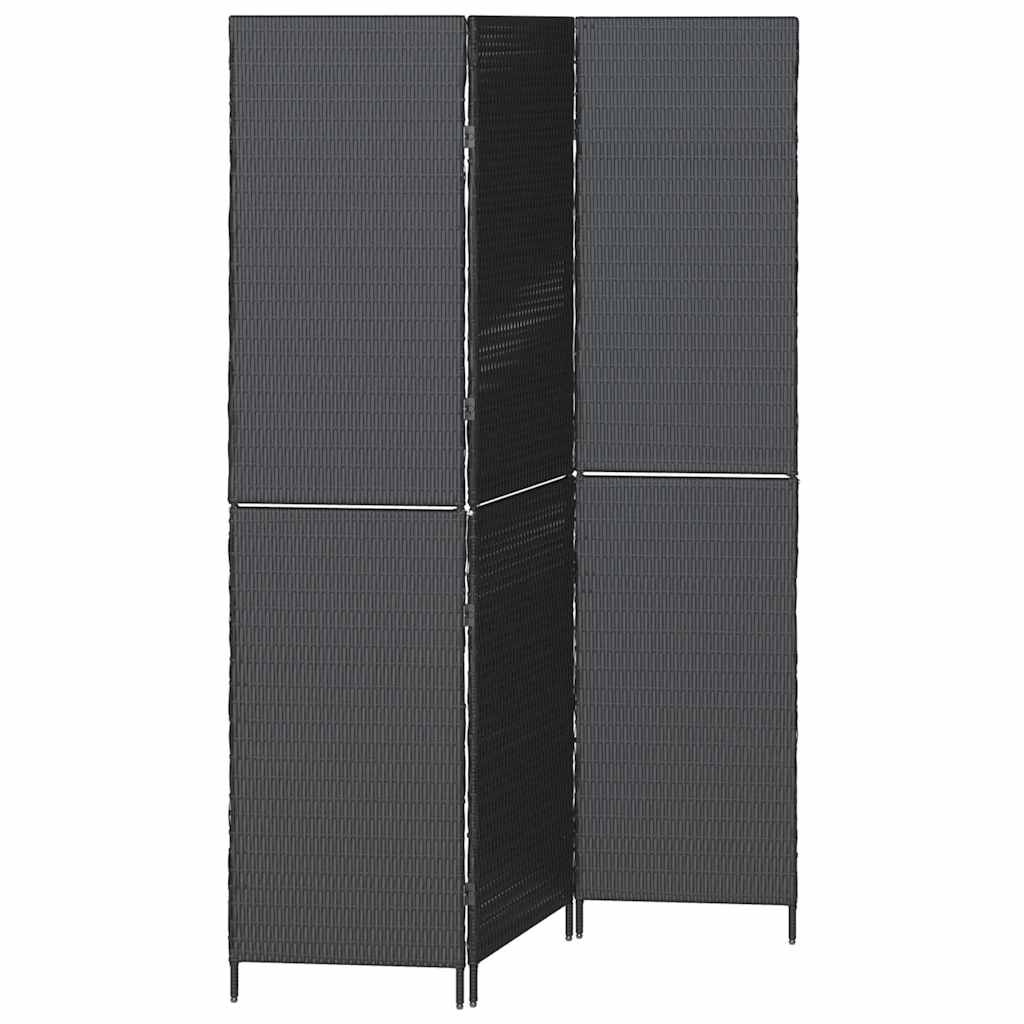 Divider per stanze Nero 146 x 180 cm polyrattan - homemem39
