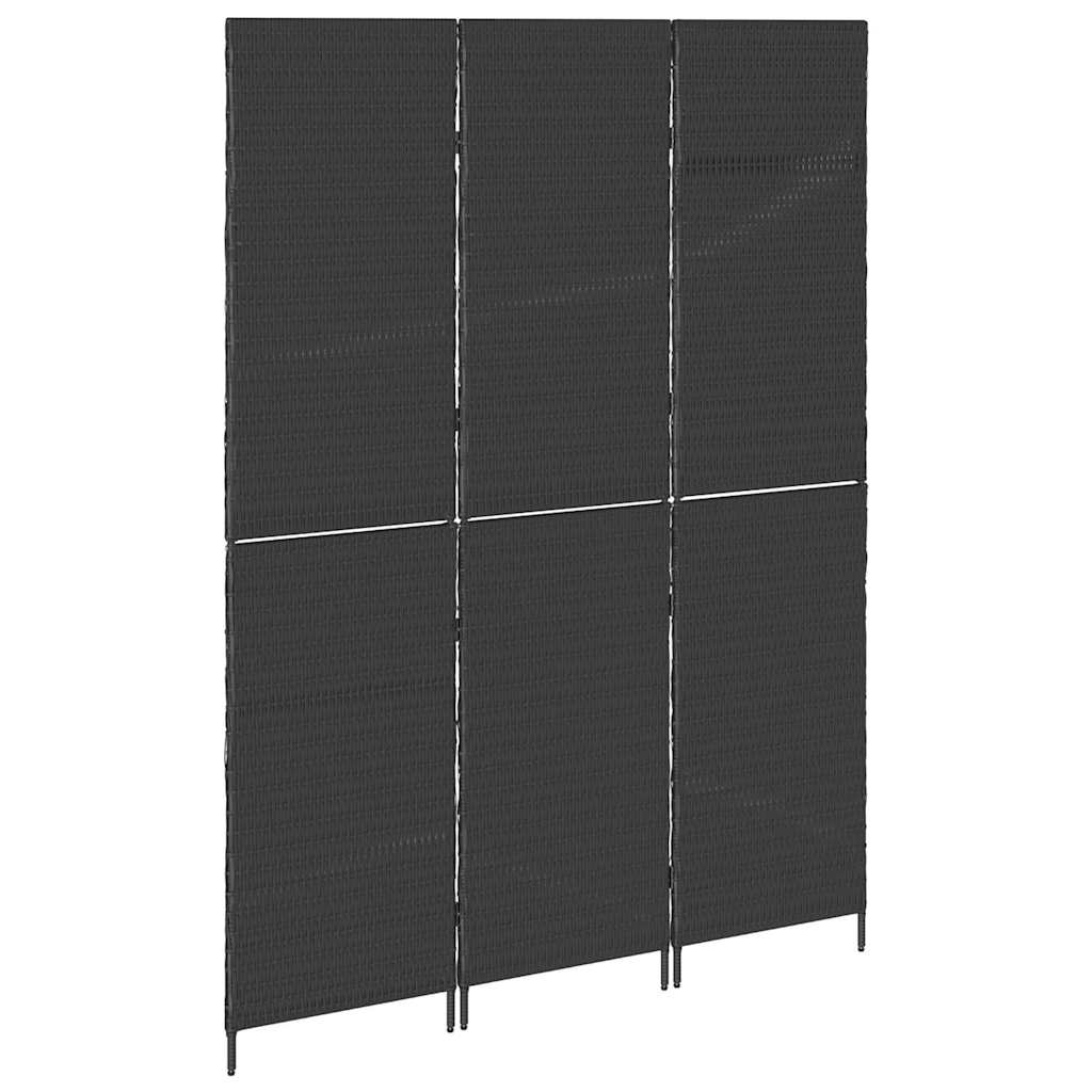Divider per stanze Nero 146 x 180 cm polyrattan - homemem39