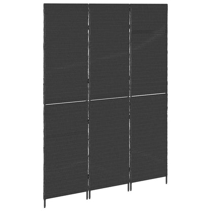 Divider per stanze Nero 146 x 180 cm polyrattan - homemem39