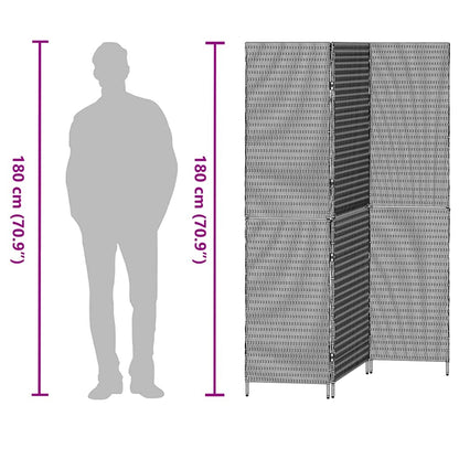 Divider per stanze Marrone 146 x 180 cm polyrattan - homemem39