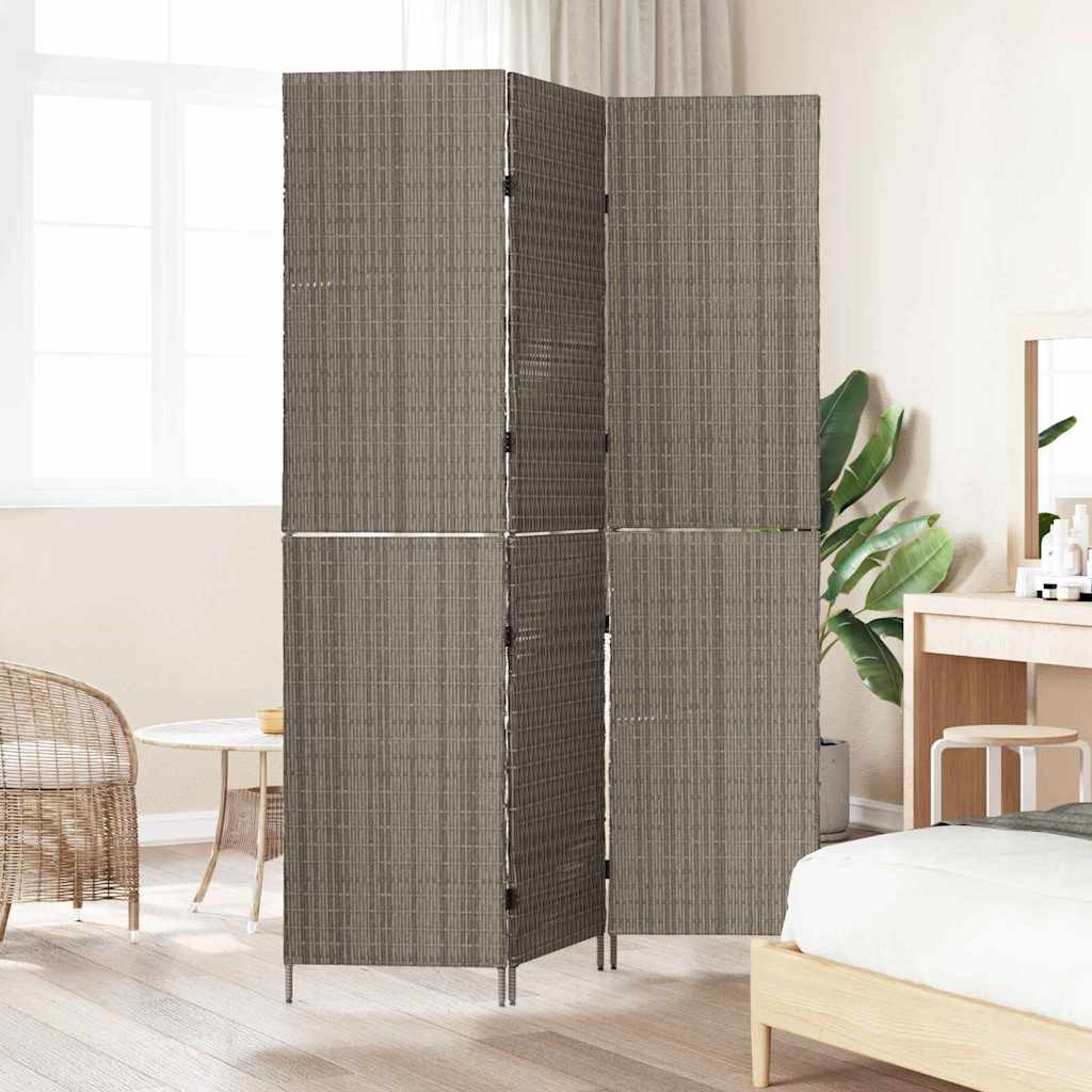 Divider per stanze Grigio 147 x 180 cm polyrattan - homemem39
