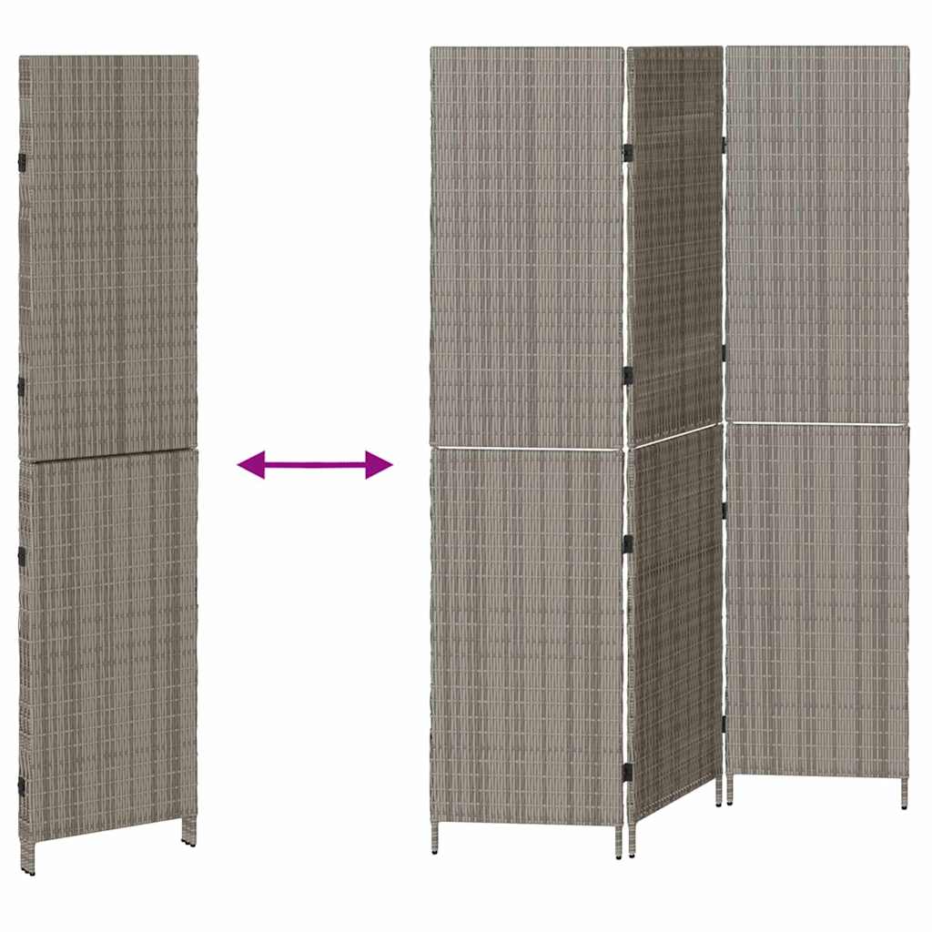 Divider per stanze Grigio 147 x 180 cm polyrattan - homemem39