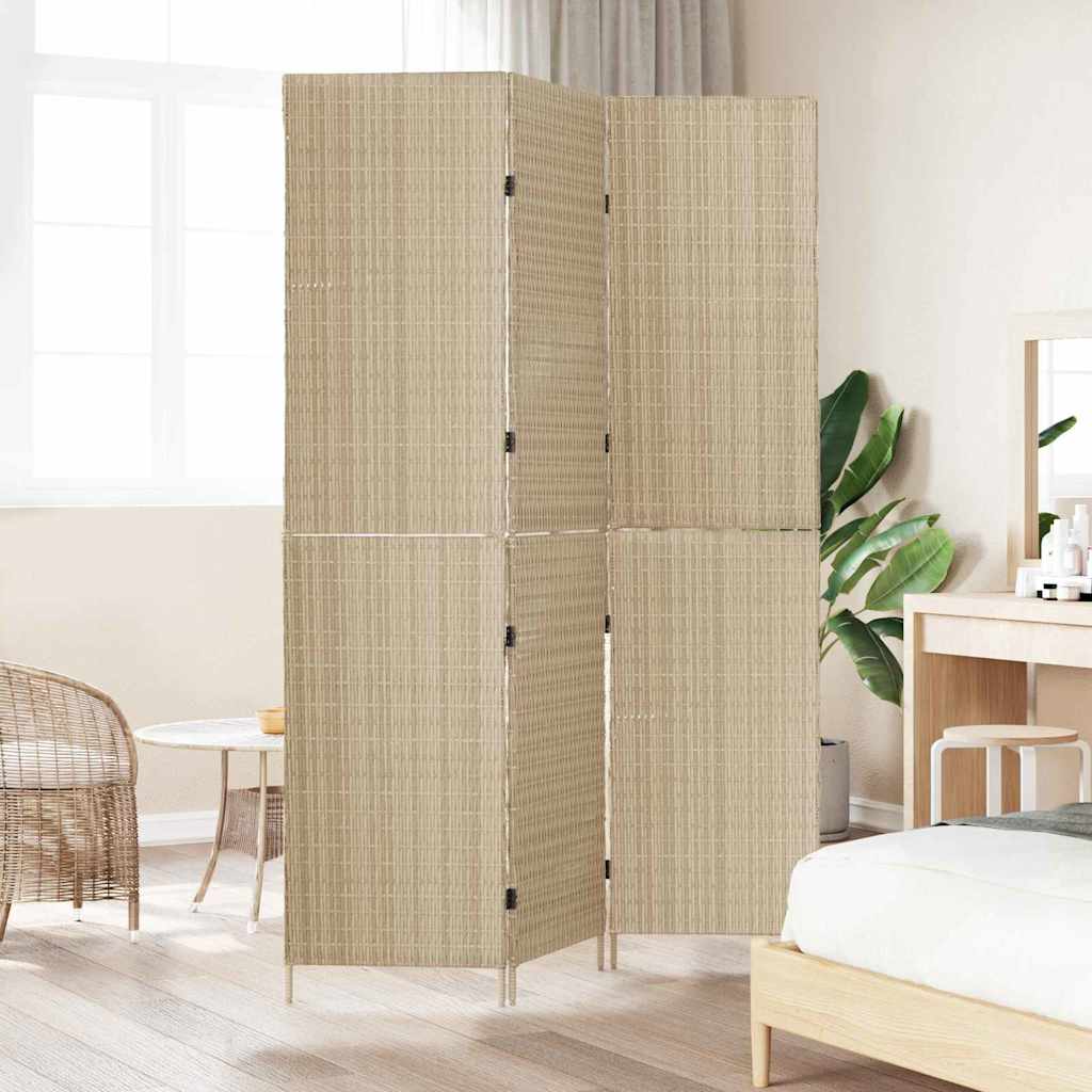 Divider per stanze Beige 147 x 180 cm polyrattan - homemem39