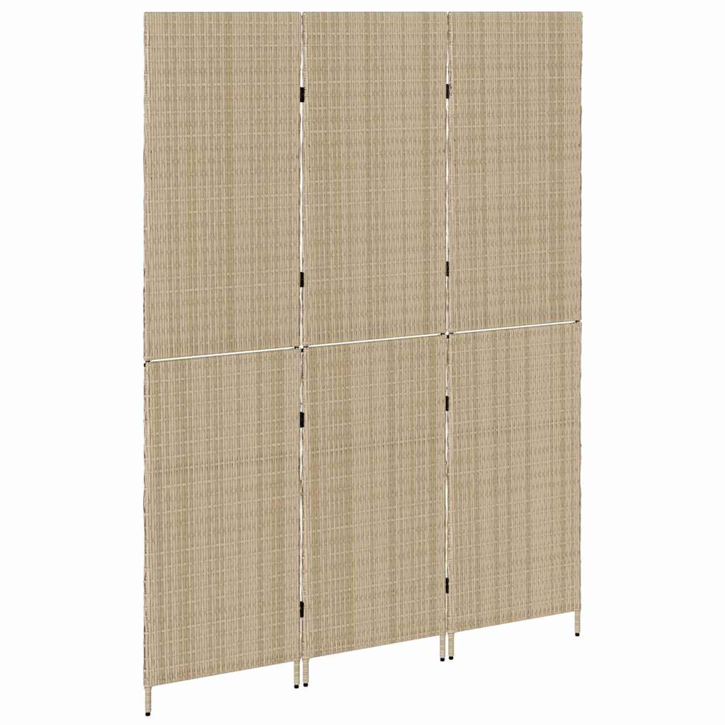 Divider per stanze Beige 147 x 180 cm polyrattan - homemem39
