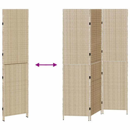 Divider per stanze Beige 147 x 180 cm polyrattan - homemem39