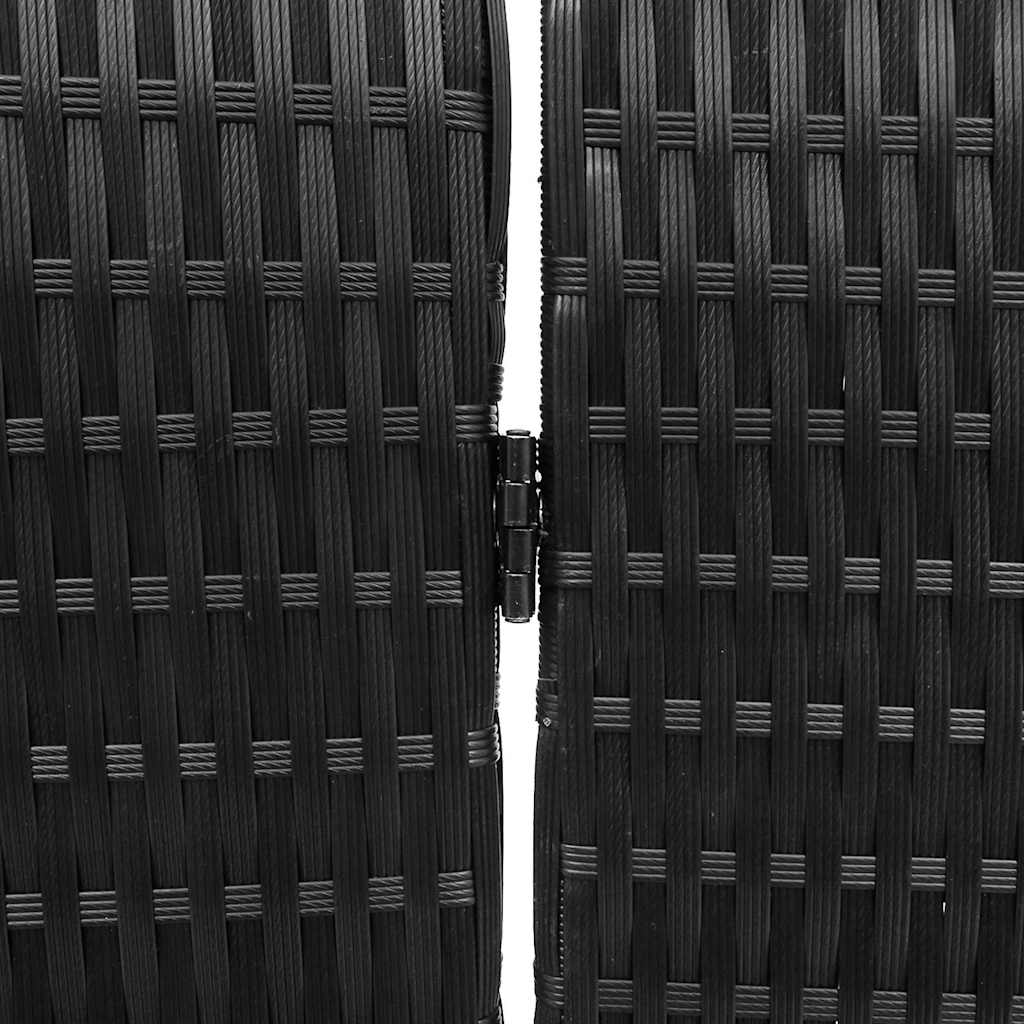 Divider per stanze Nero 195 x 180 cm polyrattan