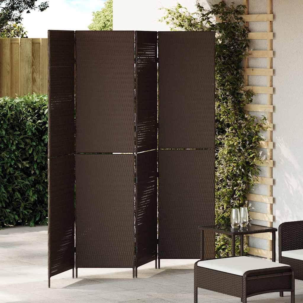 Divider per stanze Marrone 195 x 180 cm polyrattan - homemem39