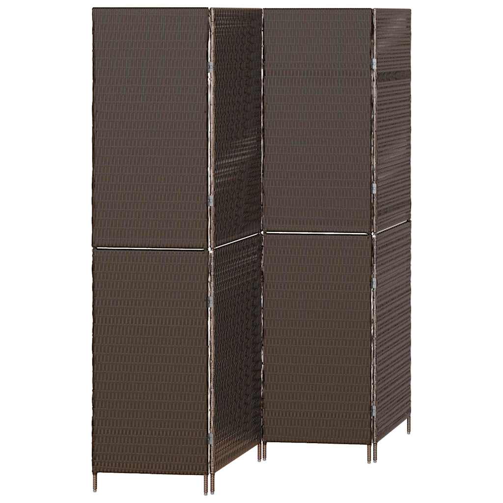 Divider per stanze Marrone 195 x 180 cm polyrattan - homemem39