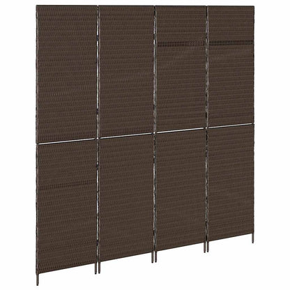 Divider per stanze Marrone 195 x 180 cm polyrattan - homemem39