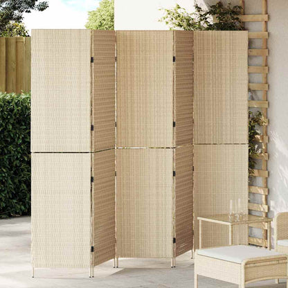 Divider per stanze Beige 242 x 180 cm polyrattan - homemem39