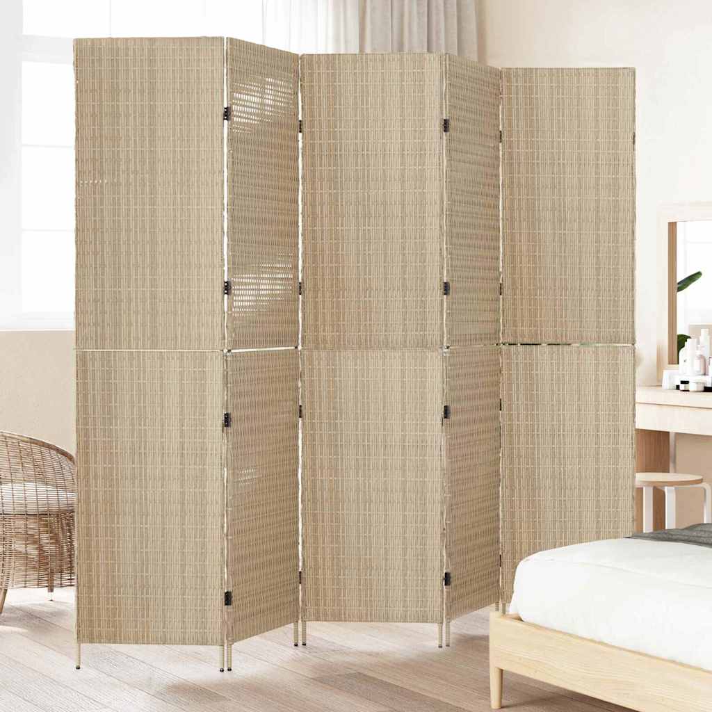Divider per stanze Beige 242 x 180 cm polyrattan - homemem39