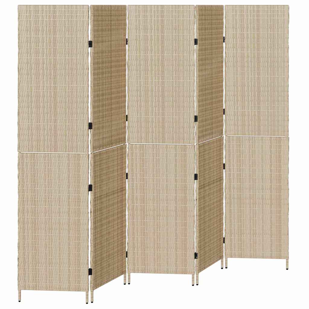 Divider per stanze Beige 242 x 180 cm polyrattan - homemem39