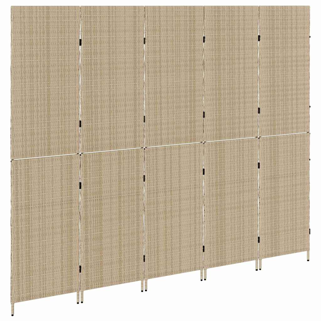 Divider per stanze Beige 242 x 180 cm polyrattan - homemem39