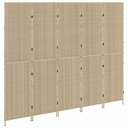 Divider per stanze Beige 242 x 180 cm polyrattan - homemem39