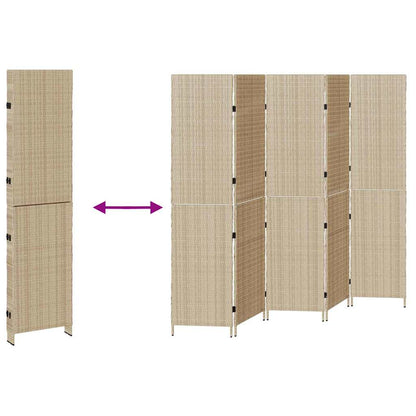 Divider per stanze Beige 242 x 180 cm polyrattan - homemem39
