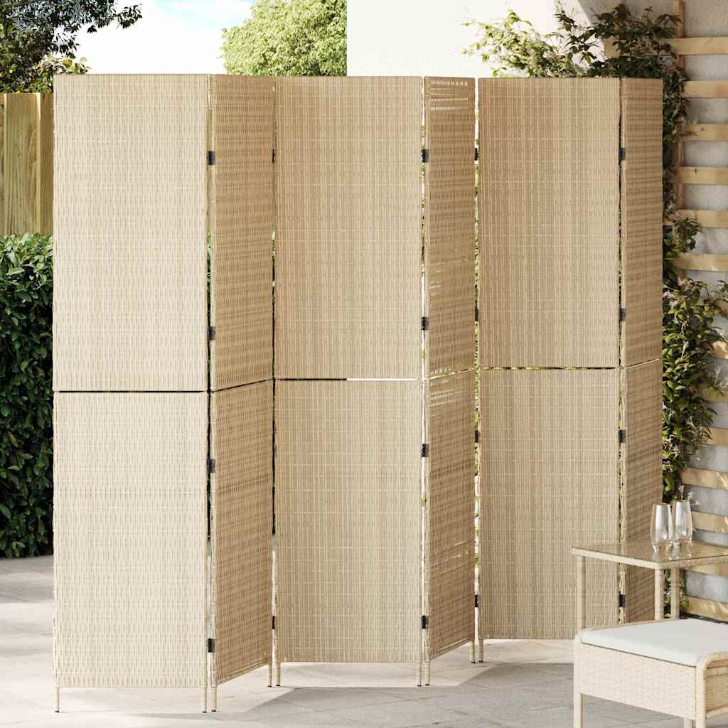 Divider per stanze Beige 292 x 180 cm polyrattan - homemem39